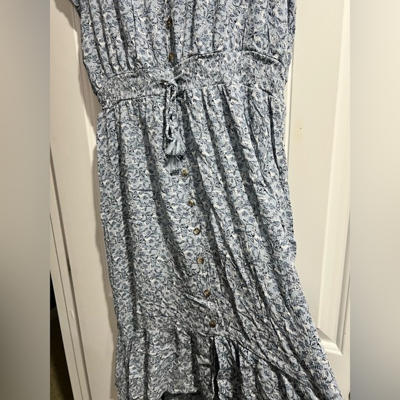 Women’s blue flower floral flowy dress Angels Forever Young sz XL - Picture 3 of 10